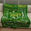 Graduation Blanket, Senior blanket, Collage graduation blanket, High School graduation blanket