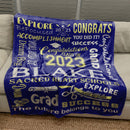 Graduation Blanket, Senior blanket, Collage graduation blanket, High School graduation blanket