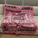 Graduation Blanket, Senior blanket, Collage graduation blanket, High School graduation blanket