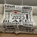 Graduation Blanket, Senior blanket, Collage graduation blanket, High School graduation blanket