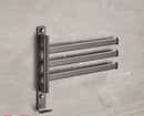 Gray aluminum swivel towel hanger bathroom folding metal rack