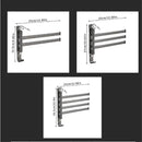 Gray aluminum swivel towel hanger bathroom folding metal rack