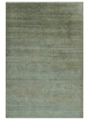 Gray And Beige Traditional Oushak Design 5.8x8.6 Hand Knotted Wool Area Rug