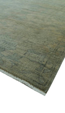 Gray And Beige Traditional Oushak Design 5.8x8.6 Hand Knotted Wool Area Rug