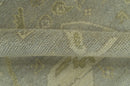 Gray And Beige Traditional Oushak Design Hand Knotted 5.6x8.6 wool area rug