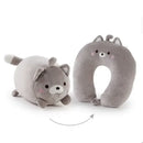 Gray and black penguin cute plush animal neck pillow bedroom travel