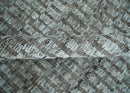 Gray and Charcoal Geometrical Bricks Design Hand carved Texture Hand Knotted 10x14 Wool and Silk Area Rug