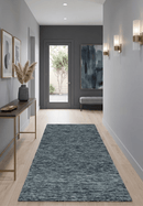 Gray and Charcoal Modern Solid Hand Tufted Natural Wool Area Rug
