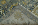 Gray and Ivory Hand Knotted Traditional Oushak 9x12 Wool Area Rug