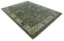 Gray and Ivory Hand Knotted Traditional Oushak 9x12 Wool Area Rug