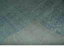Gray and Silver 5x8 Stripes Design Hand Knotted wool and Art Silk Area Rug