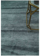 Gray and Silver Modern Abstract Hand Knotted 6x9 Wool and Viscose Area Rug