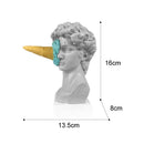 DecorBites™ Ice Cream David Statue Myth Character Resin Ornament Desk Sculpture Home Decor