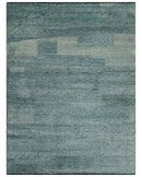 Gray, Beige and Silver contemporary Hand knotted 9x12 wool Area Rug