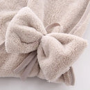 DecorBites™ Bowknot Coral Velvet Microfiber Hand Towels: Soft, Quick Dry, Absorbent Cleaning Cloth