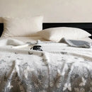 Gray butterfly jacquard imitation mink fur blanket bedroom throw