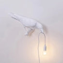 Gray ceramic lively bird resin table lamp for bedroom