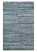 Gray, Charcoal and Silver Modern Abstract Dari 5x8 Pet yarn Area Rug