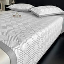 Gray cooling ice bean mesh quilted mattress pad bedroom bed mat