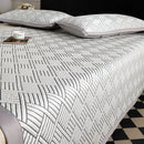 Gray cooling ice bean mesh quilted mattress pad bedroom bed mat