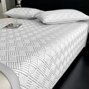 Gray cooling ice bean mesh quilted mattress pad bedroom bed mat