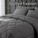 Gray diamond quilted king size quilt set bedroom bedding