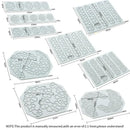 Gray floral and heart leaf silicone mold set for kitchen baking