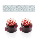 Gray floral and heart leaf silicone mold set for kitchen baking