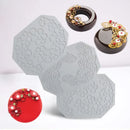 Gray floral and heart leaf silicone mold set for kitchen baking