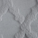 Gray fluffy embroidery cushion cover living room woven textured decor