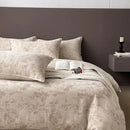 Gray geometric linen cotton jacquard bedding set bedroom decor