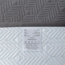 Gray geometric quilted egyptian cotton bedspread set bedroom