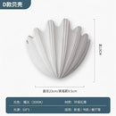 Gray gypsum shell led wall lamp bedroom sconce