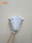 Gray gypsum shell led wall lamp bedroom sconce
