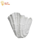 Gray gypsum shell led wall lamp bedroom sconce