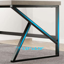 Gray Industrial Computer Desk for Home Office and Gaming