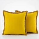 Gray linen square throw pillow covers set bedroom decor