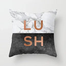 DecorBites™ Gray Marble Black Agate Pillow Case for Home Sofa Chair Decor