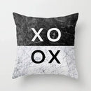 DecorBites™ Gray Marble Black Agate Pillow Case for Home Sofa Chair Decor