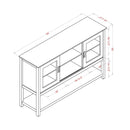 Gray MDF Console Cabinet with Sliding Door