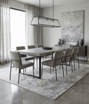 Gray Modern Abstract Design Hand Loom 8x10 Viscose Rug