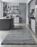 Gray Modern Solid Design Hand Woven Wool Area Rug