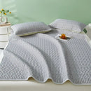 Gray quilted cooling latex summer mat set bedroom bed pad