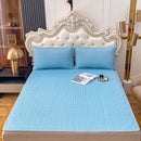 Gray quilted cooling latex summer mat set bedroom bed pad
