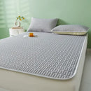 Gray quilted cooling latex summer mat set bedroom bed pad