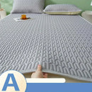 Gray quilted cooling latex summer mat set bedroom bed pad