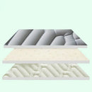 Gray quilted cooling latex summer mat set bedroom bed pad