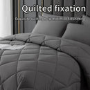 Gray quilted cozy quilt set bedroom soft comforter