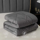 Gray quilted cozy quilt set bedroom soft comforter