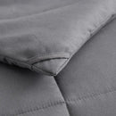 Gray quilted king size comforter bedroom soft plush blanket